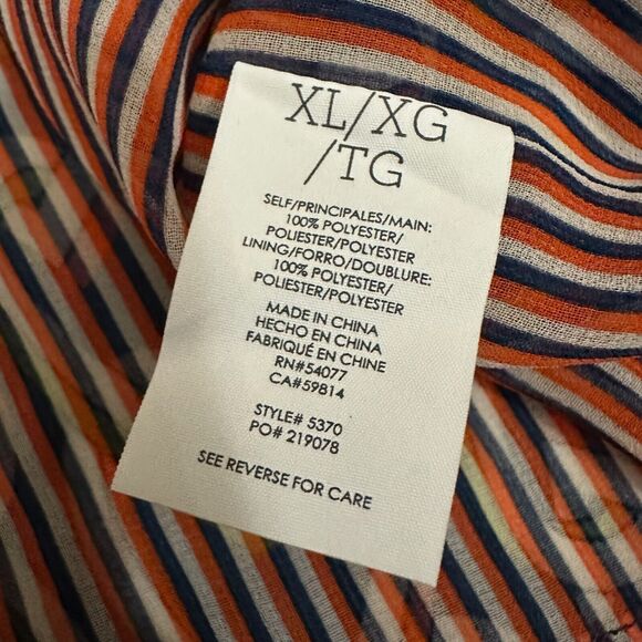 CAbi Blue and Cream Patterned Mini Dress - Picture 8 of 11